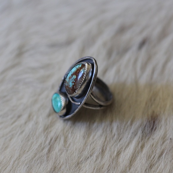 Handmade royston turquoise ring - Picture 3 of 6